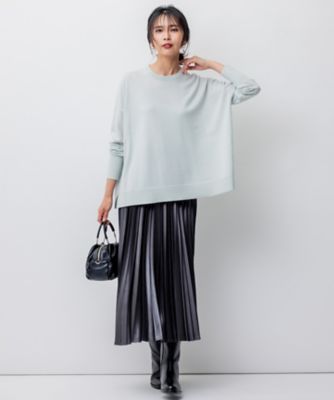 【ＷＥＢ限定カラーあり／洗える】ウーステッドウール　ビッグシルエット　ニット（ＫＲ２７ＳＷ０４５６）