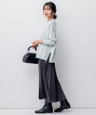 【ＷＥＢ限定カラーあり／洗える】ウーステッドウール　ビッグシルエット　ニット（ＫＲ２７ＳＷ０４５６）