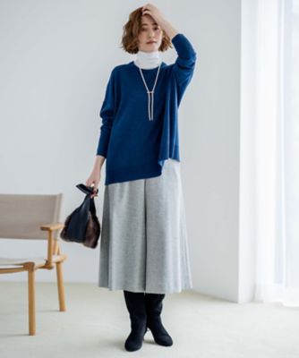 【ＷＥＢ限定カラーあり／洗える】ウーステッドウール　ビッグシルエット　ニット（ＫＲ２７ＳＷ０４５６）