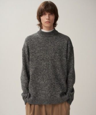 ATON 別注 WOOL MOULINE MOCKNECK SWEATER ATON 別注 WOOL MOULINE MOCKNECK SWEATER