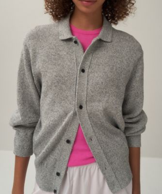 【25SS/新品タグ付き/42,900円】ATONポロニットカーディガン 25SS/新品タグ付き/42,900円】ATONポロニットカーディガン