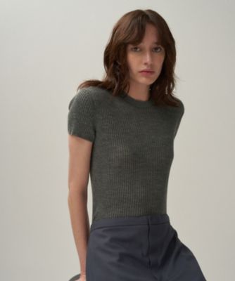 ATON (Women/Men)/エイトン RAMIE WOOL RIB | ショートスリーブセーター(KRAGGM0213)