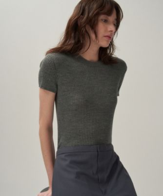 ＲＡＭＩＥ　ＷＯＯＬ　ＲＩＢ　｜　ショートスリーブセーター（ＫＲＡＧＧＭ０２１３）