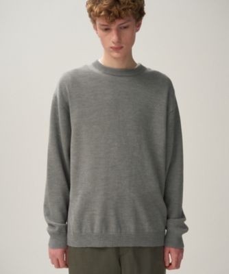 ＜ATON (Women/Men)＞ＷＯＯＬ　ＷＡＳＨＩ　｜　クルーネックセーター　－　ＵＮＩＳＥＸ（ＫＲＡＧＧＷ０１０２）