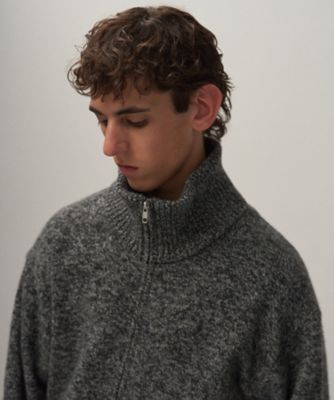 Stone  ウール ハーフジップ ネックウォーマー Finissage] アランニットジップネックウォーマー – HEMING'S