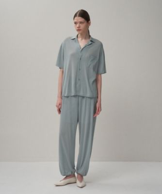 2025AW✨エンフォルド　KNIT COMBI SHIRT 38 美品 HIGH TWIST COTTON ｜ ニットシャツ