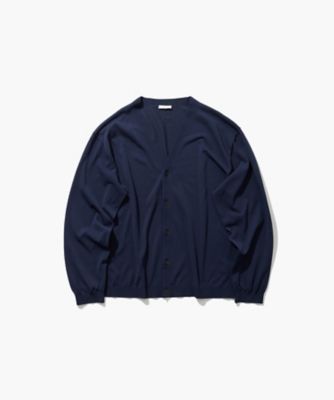 ICE COTTON Ｖネックカーディガン【ネイビー】未使用タグ付き FINE ICE COTTON ｜ Vネックカーディガン