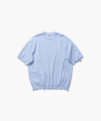 未使用★ATON和紙ニット★エイトンオーラリーcomoriフレッシュサービス COTTON WASHI KNIT ｜ ハーフスリーブクルーネック