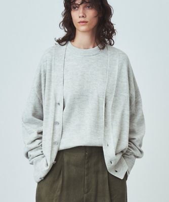 ＜ATON (Women/Men)＞ＷＯＯＬ　ＷＡＳＨＩ　｜　オーバーサイズカーディガン　－　ＵＮＩＳＥＸ（ＫＲＡＧＮＭ０１０４）