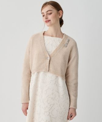 【SALE】23区 (Women)/ニジュウサンク ファンシーボレロ ビジューボタン Vネックカーディガン(KRAPCW0743) 033_ベージュ トップス【三越伊勢丹/公式】