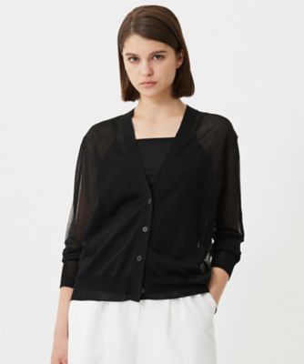 ＜ICB L (Women/大きいサイズ)＞【洗える】　マーセライズコットンシアー　カーディガン（ＫＲＣＭＧＭ０６０２）