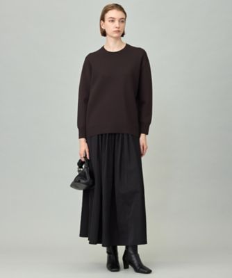 洗える】 シンセティックダブルフェイス ニットプルオーバー