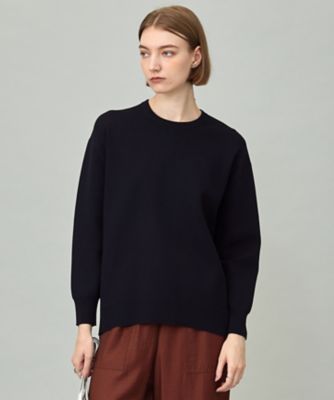 洗える】 シンセティックダブルフェイス ニットプルオーバー