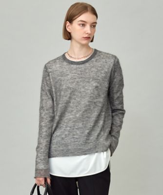 ＜ICB L (Women/大きいサイズ)＞【洗える】　シルキーシアーモヘヤ　ニットプルオーバー（ＫＲＣＭＧＷ０４１６）