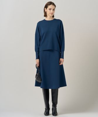 洗える】 シルキーウールダブルフェイス ニットプルオーバー