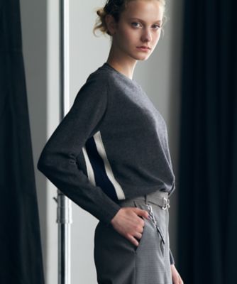 ＜ICB L (Women/大きいサイズ)＞【３０ｔｈ　ＡＮＮＩＶＥＲＳＡＲＹ】　カシミヤブレンド　配色デザインプルオーバー（ＫＲＣＭＧＷ０６０３）