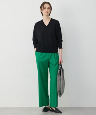 クリアレーヨンストレッチ Vネックニット（KRCMLM0302