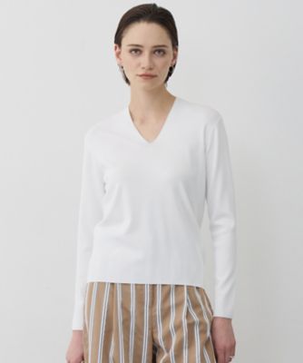 ＜ICB L (Women/大きいサイズ)＞シンセティックフルニードル　Ｖネックニット（ＫＲＣＭＬＳ０２０１）