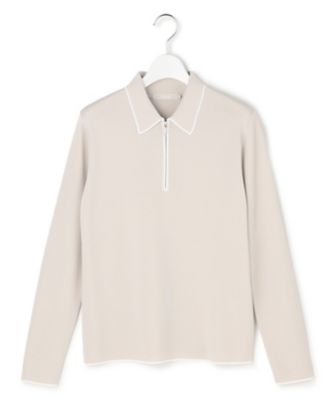 シンセティックフルニードル ハーフジップニット