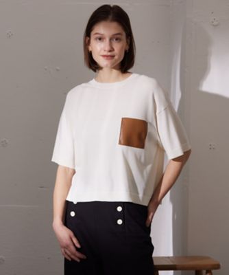 ＜BEIGE， (Women)＞【上代変更　ＷＥＢＯＦＦ本部移送済み】　ＮＡＤＩＡ　／　ニットＴシャツ（ＫＲＣＷＣＭ０４０２）