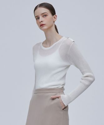 BEIGE， (Women)/ベイジ ＬＩＡＮＥ　／　リブニットトップス（ＫＲＣＷＣＭ０４０５）