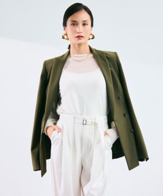 BEIGE， (Women)/ベイジ CADDO/シアーウールクルーネックトップス(KRCWGA0203) 002_アイボリー 【三越伊勢丹/公式】