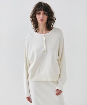 BEIGE， (Women)/ベイジ 【洗える】ＬＡＵＲＡ　／　クルーネックボタンニットトップス（ＫＲＣＷＧＳ０２０３）