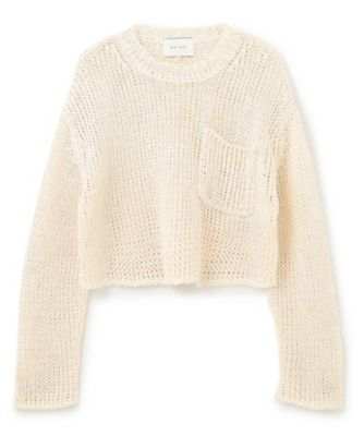 BEIGE, 【洗える】THYME / クルーネックコットンメッシュニット 洗える・STORY 6月号掲載】THYME ／ クルーネック