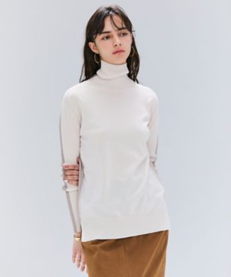 ＜BEIGE， (Women)＞【洗える】ＬＡ　ＭＯＮＮＡＩＥ　／　バイカラーウールタートルニット（ＫＲＣＷＧＷ０３００）
