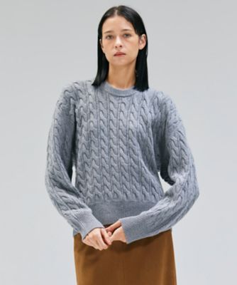 ＜BEIGE， (Women)＞【洗える】ＳＥＤＯＮＡ　／　ウールカシミヤケーブルニット（ＫＲＣＷＧＷ０３０２）