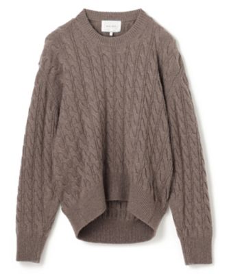 洗える】SEDONA ／ ウールカシミヤケーブルニット