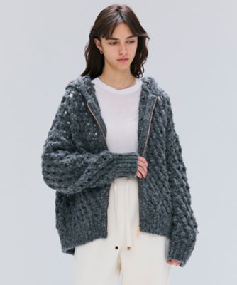 KOKOMO ／ ウールアルパカメッシュニットパーカー