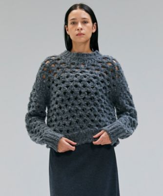 Jurgen Lehl ウール 3D 立体 デザイン ウール ニット M443 Jurgen Lehl ウール 3D 立体 デザイン ウール ニット M443