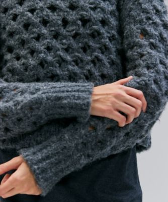 Jurgen Lehl ウール 3D 立体 デザイン ウール ニット M443 Jurgen Lehl ウール 3D 立体 デザイン ウール ニット M443