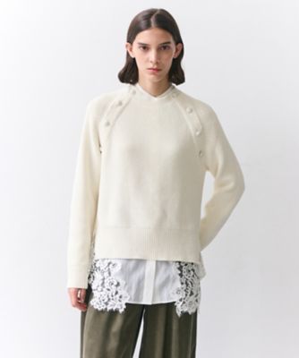 ＜BEIGE， (Women)＞【ＧＩＳＥＬｅ掲載】ＨＥＬＩＯＤＯＲ　／　スポンディッシュマリンボタンニット（ＫＲＣＷＧＷ０６０１）