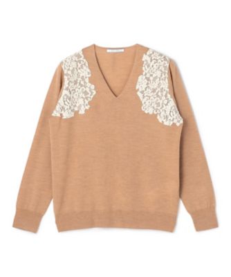 WEB限定】REMINGTON ／ レースコンビ Vネックニット