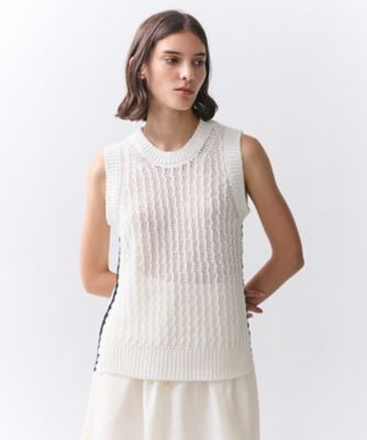 ＜BEIGE， (Women)＞ＡＴＡＣＡＭ　／　テープヤーン　ノースリーブニット（ＫＲＣＷＬＭ０４０５）