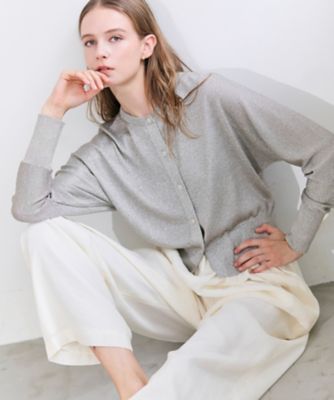 JOSEPH TRICOT 変形 ドルマン カーディガン イングランド製 ツイストメランジ ニットカーディガン（KRJHCW0501