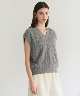 【新品未使用】伊太利屋 Ｖネックニット カットソー　20I305 7days Life Styling ニット セーター サイドスリットVネックニット