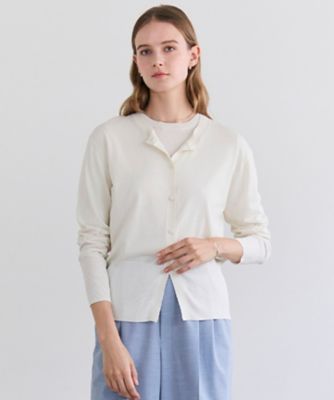 ＜BEIGE， (Women)＞ＪＵＬＩＥ　／　コットンシルク　クルーネックカーディガン（ＫＲＣＷＬＳ０２００）