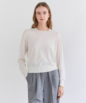 ＜BEIGE， (Women)＞ＪＵＬＩＥ　／　コットンシルク　異素材プルオーバーニット（ＫＲＣＷＬＳ０２０１）