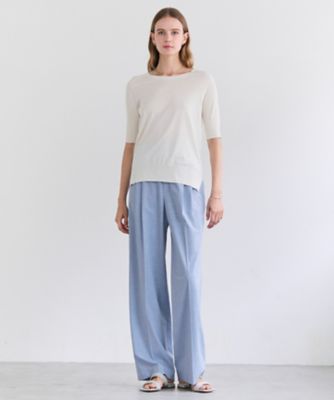 JULIE ／ コットンシルク 2WAY半袖ニット