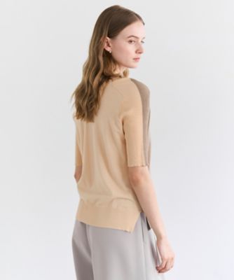 JULIE ／ コットンシルク 2WAY半袖ニット
