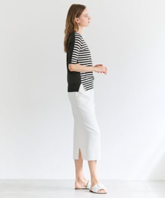 JULIE ／ コットンシルク 2WAY半袖ニット