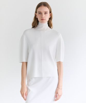 LAURA ／ ドライタッチ ストレッチショートスリーブニット