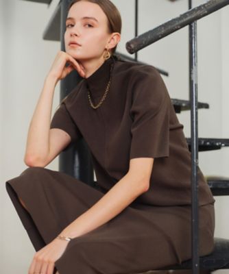 LAURA ／ ドライタッチ ストレッチショートスリーブニット