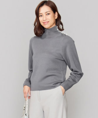 ＜ICB (Women)＞Ｗｏｏｌ　Ｓｉｌｋ　Ｍｉｒａｎｏ　ハイネックパールニット（ＫＲＣＹＢＳ００１５）