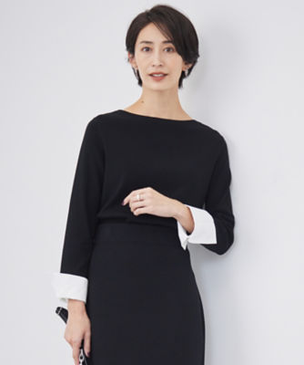 combi designコットンリネンニット リネンコットン クルーネック畦ニット｜GRAN SASSO（グランサッソ