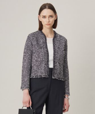 ＜ICB (Women)＞【ドラマ「続・続・最後から二番目の恋」着用】　デニムライクツィード　ニットジャケット（ＫＲＣＹＧＳ０３０５）