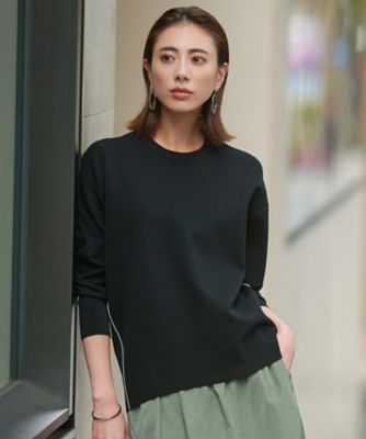 ＜ICB (Women)＞【洗える】　シンセティックダブルフェイス　ニットプルオーバー（ＫＲＣＹＧＷ０４０５）